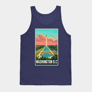 A Vintage Travel Art of Washington DC - US Tank Top